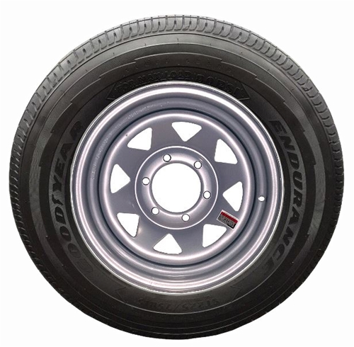 Goodyear Endurance Tire ST225/75R15E with 6 Lug Steel Silver Spoke Wheel