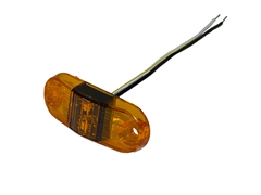 S17 Style Marker Light with Amber Lens and Amber LED - 6" Pigtail 
