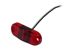 S17 Style Marker Light with Red Lens and Red LED - 6" pigtail 