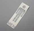Men's Restroom Decal, Black 