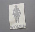 Women's Restroom Decal, Black