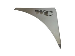 Gusset Spoiler, Wells Cargo Logo, Curb Side, Mirror Finish