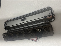 TAIL LIGHT, WELLS CARGO, WRAP AROUND, LED, SMOKE LENS, WITH CHROME BASE