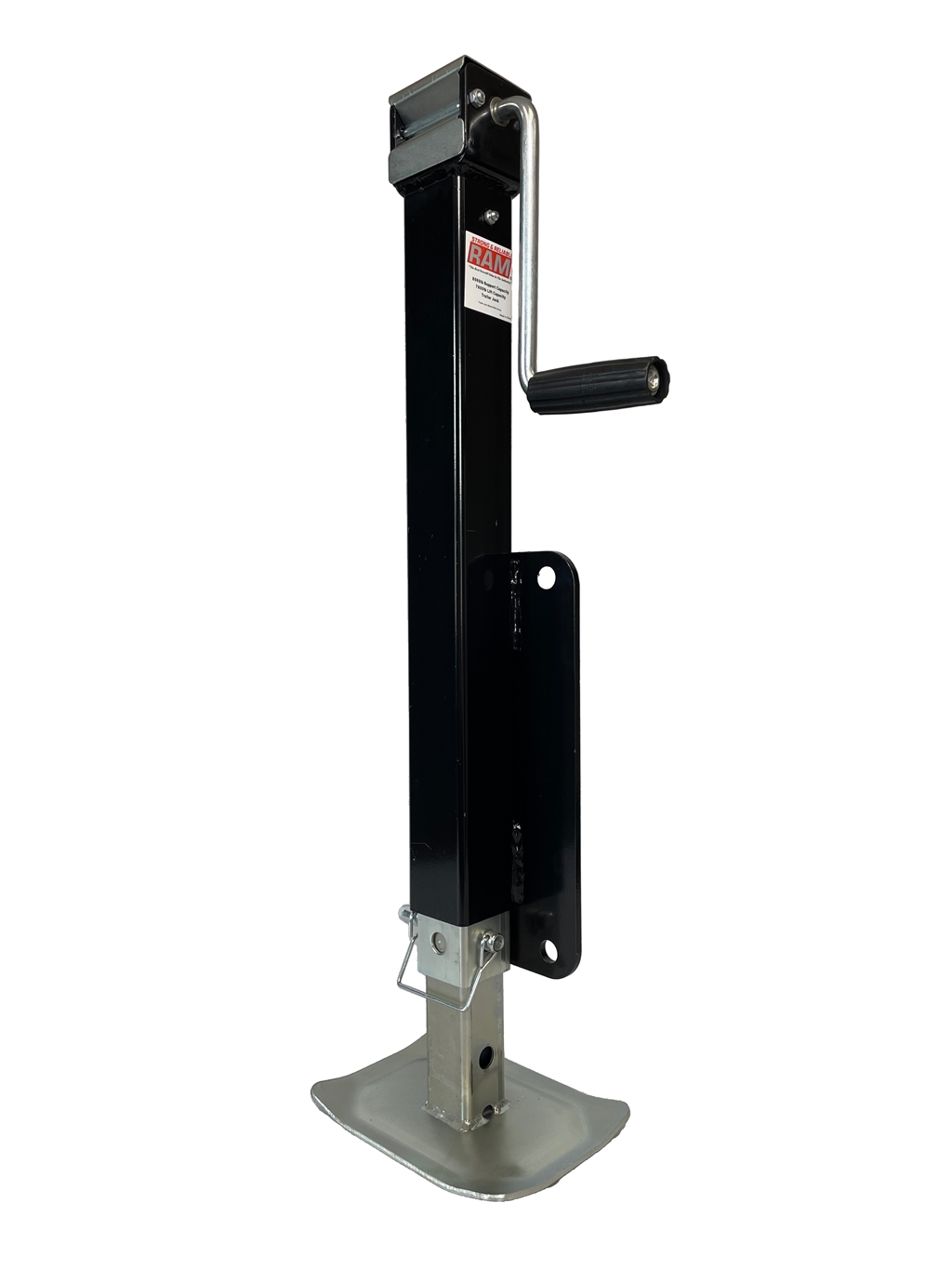 Ram Trailer Jack - 8,000 lb. Support Capacity With Mounting Plate Attached and Drop Leg